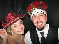 photo booth wedding bride groom